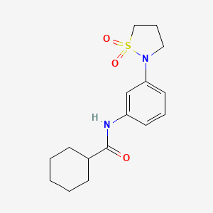 N-(3-(1,1-dioxidoisothiazolidin-2-yl)phenyl)cyclohexanecarboxamide