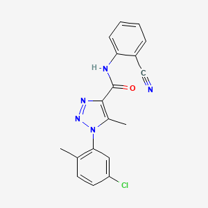 1-(5-chloro-2-methylphenyl)-N-(2-cyanophenyl)-5-methyl-1H-1,2,3-triazole-4-carboxamide