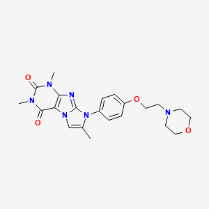 1,3,7-trimethyl-8-(4-(2-morpholinoethoxy)phenyl)-1H-imidazo[2,1-f]purine-2,4(3H,8H)-dione