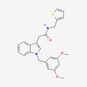 molecular formula C24H24N2O3S B2751022 2-(1-(3,5-二甲氧基苄基)-1H-吲哚-3-基)-N-(噻吩-2-基甲基)乙酰胺 CAS No. 922096-46-6
