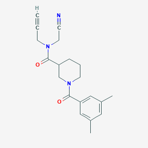 N-(cyanomethyl)-1-(3,5-dimethylbenzoyl)-N-(prop-2-yn-1-yl)piperidine-3-carboxamide