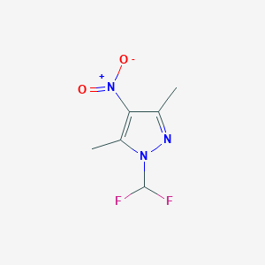 molecular formula C6H7F2N3O2 B2751029 1-(Difluoromethyl)-3,5-dimethyl-4-nitro-1H-pyrazole CAS No. 882236-15-9