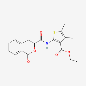 molecular formula C19H19NO5S B2751032 ethyl 4,5-dimethyl-2-{[(1-oxo-3,4-dihydro-1H-isochromen-3-yl)carbonyl]amino}thiophene-3-carboxylate CAS No. 786674-45-1