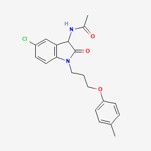 molecular formula C20H21ClN2O3 B2751051 N-(5-chloro-2-oxo-1-(3-(p-tolyloxy)propyl)indolin-3-yl)acetamide CAS No. 1008583-09-2