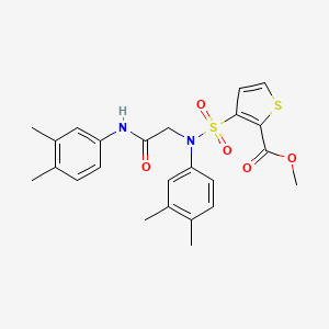 molecular formula C24H26N2O5S2 B2751070 methyl 3-[(3,4-dimethylphenyl)({[(3,4-dimethylphenyl)carbamoyl]methyl})sulfamoyl]thiophene-2-carboxylate CAS No. 941962-13-6