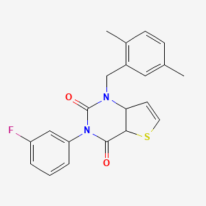 1-[(2,5-dimethylphenyl)methyl]-3-(3-fluorophenyl)-1H,2H,3H,4H-thieno[3,2-d]pyrimidine-2,4-dione