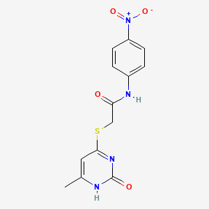 2-[(6-methyl-2-oxo-1H-pyrimidin-4-yl)sulfanyl]-N-(4-nitrophenyl)acetamide