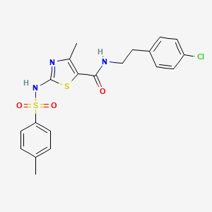N-(4-chlorophenethyl)-4-methyl-2-(4-methylphenylsulfonamido)thiazole-5-carboxamide