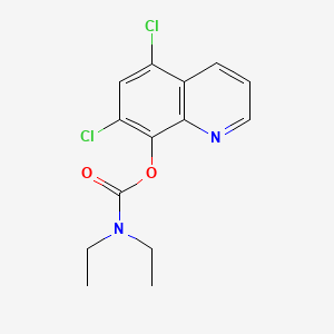 molecular formula C14H14Cl2N2O2 B2751091 (5,7-dichloroquinolin-8-yl) N,N-diethylcarbamate CAS No. 441314-98-3