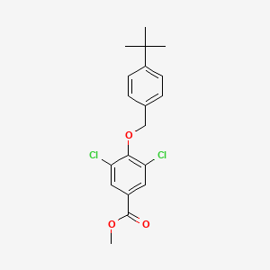 molecular formula C19H20Cl2O3 B2751093 Methyl 4-[(4-tert-butylphenyl)methoxy]-3,5-dichlorobenzoate CAS No. 866153-31-3