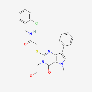 N-(2-chlorobenzyl)-2-((3-(2-methoxyethyl)-5-methyl-4-oxo-7-phenyl-4,5-dihydro-3H-pyrrolo[3,2-d]pyrimidin-2-yl)thio)acetamide