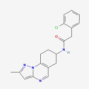 2-(2-chlorophenyl)-N-{2-methyl-6H,7H,8H,9H-pyrazolo[1,5-a]quinazolin-7-yl}acetamide