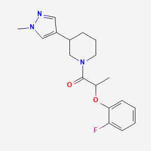 2-(2-fluorophenoxy)-1-(3-(1-methyl-1H-pyrazol-4-yl)piperidin-1-yl)propan-1-one