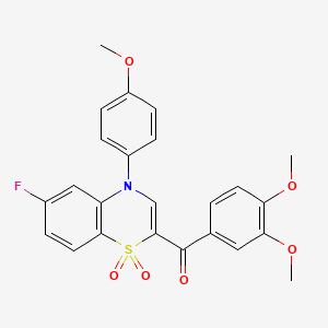 (3,4-dimethoxyphenyl)[6-fluoro-4-(4-methoxyphenyl)-1,1-dioxido-4H-1,4-benzothiazin-2-yl]methanone
