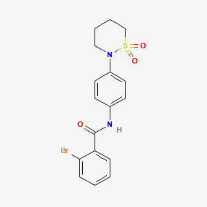 2-bromo-N-[4-(1,1-dioxothiazinan-2-yl)phenyl]benzamide