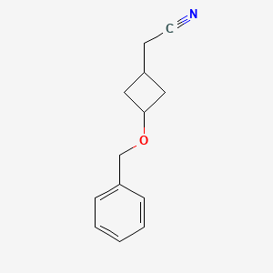molecular formula C13H15NO B2751110 [Cis-3-(benzyloxy)cyclobutyl]acetonitrile CAS No. 1909287-03-1