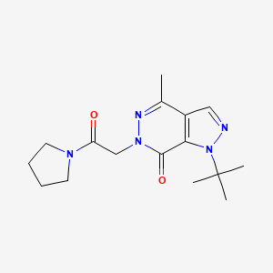 1-(tert-butyl)-4-methyl-6-(2-oxo-2-(pyrrolidin-1-yl)ethyl)-1H-pyrazolo[3,4-d]pyridazin-7(6H)-one