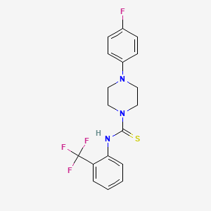 4-(4-fluorophenyl)-N-[2-(trifluoromethyl)phenyl]piperazine-1-carbothioamide