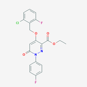 Ethyl 4-((2-chloro-6-fluorobenzyl)oxy)-1-(4-fluorophenyl)-6-oxo-1,6-dihydropyridazine-3-carboxylate