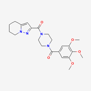 (4,5,6,7-Tetrahydropyrazolo[1,5-a]pyridin-2-yl)(4-(3,4,5-trimethoxybenzoyl)piperazin-1-yl)methanone