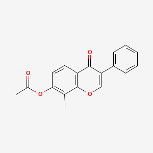 8-methyl-4-oxo-3-phenyl-4H-chromen-7-yl acetate