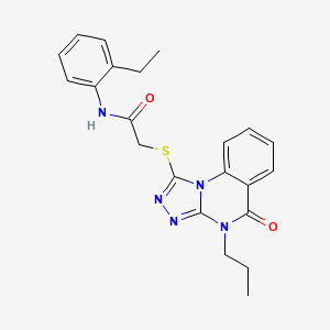 N-(2-ethylphenyl)-2-((5-oxo-4-propyl-4,5-dihydro-[1,2,4]triazolo[4,3-a]quinazolin-1-yl)thio)acetamide