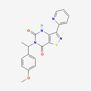 6-(1-(4-methoxyphenyl)ethyl)-3-(pyridin-2-yl)isothiazolo[4,5-d]pyrimidine-5,7(4H,6H)-dione