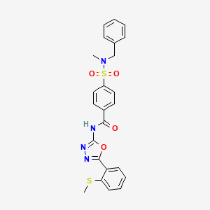 4-(N-benzyl-N-methylsulfamoyl)-N-(5-(2-(methylthio)phenyl)-1,3,4-oxadiazol-2-yl)benzamide