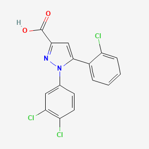 5-(2-chlorophenyl)-1-(3,4-dichlorophenyl)-1H-pyrazole-3-carboxylic acid