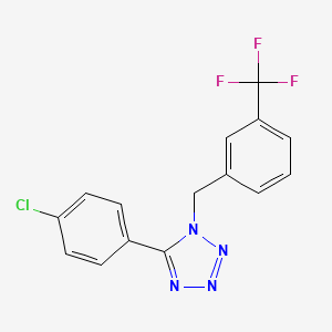 5-(4-Chlorophenyl)-1-(3-(trifluoromethyl)benzyl)-1H-1,2,3,4-tetrazole