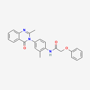 N-[2-methyl-4-(2-methyl-4-oxoquinazolin-3-yl)phenyl]-2-phenoxyacetamide