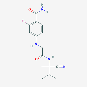 4-({[(1-Cyano-1,2-dimethylpropyl)carbamoyl]methyl}amino)-2-fluorobenzamide