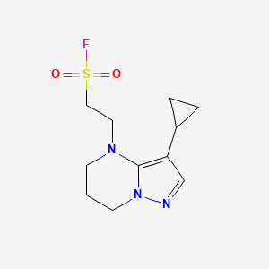 2-(3-Cyclopropyl-6,7-dihydro-5H-pyrazolo[1,5-a]pyrimidin-4-yl)ethanesulfonyl fluoride