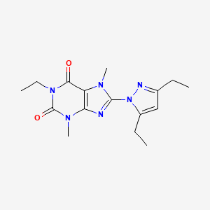 8-(3,5-Diethylpyrazolyl)-1-ethyl-3,7-dimethyl-1,3,7-trihydropurine-2,6-dione