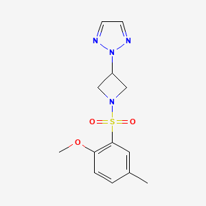 2-(1-((2-methoxy-5-methylphenyl)sulfonyl)azetidin-3-yl)-2H-1,2,3-triazole