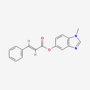 molecular formula C17H14N2O2 B2751157 1-甲基-1H-苯并[d]咪唑-5-基 桂皮酸 CAS No. 1351663-93-8