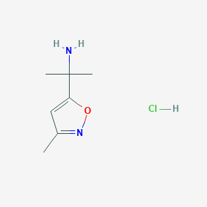 2-(3-Methyl-1,2-oxazol-5-yl)propan-2-amine;hydrochloride