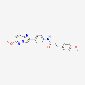 molecular formula C23H22N4O3 B2751169 N-(4-(6-methoxyimidazo[1,2-b]pyridazin-2-yl)phenyl)-3-(4-methoxyphenyl)propanamide CAS No. 953216-40-5