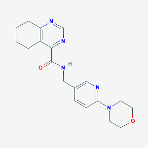 molecular formula C19H23N5O2 B2751181 N-[(6-Morpholin-4-ylpyridin-3-yl)methyl]-5,6,7,8-tetrahydroquinazoline-4-carboxamide CAS No. 2415571-31-0