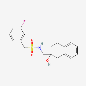 molecular formula C18H20FNO3S B2751183 1-(3-fluorophenyl)-N-((2-hydroxy-1,2,3,4-tetrahydronaphthalen-2-yl)methyl)methanesulfonamide CAS No. 1421528-90-6
