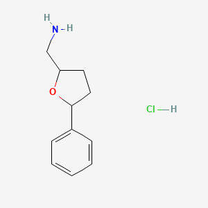 (5-Phenyloxolan-2-yl)methanamine hydrochloride