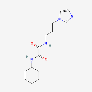 molecular formula C14H22N4O2 B2751192 N'-cyclohexyl-N-(3-imidazol-1-ylpropyl)oxamide CAS No. 296801-30-4