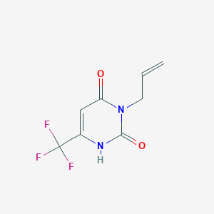 molecular formula C8H7F3N2O2 B2751193 3-allyl-6-(trifluoromethyl)-2,4(1H,3H)-pyrimidinedione CAS No. 26676-05-1