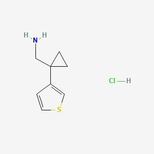 (1-Thiophen-3-ylcyclopropyl)methanamine;hydrochloride
