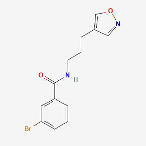 molecular formula C13H13BrN2O2 B2751201 3-bromo-N-(3-(isoxazol-4-yl)propyl)benzamide CAS No. 1904132-66-6