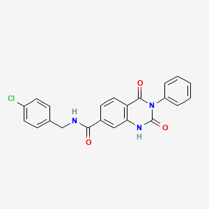 N-(4-chlorobenzyl)-2,4-dioxo-3-phenyl-1,2,3,4-tetrahydroquinazoline-7-carboxamide