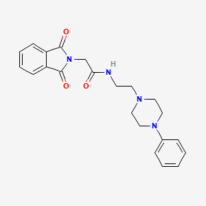 2-(1,3-dioxoisoindolin-2-yl)-N-(2-(4-phenylpiperazin-1-yl)ethyl)acetamide
