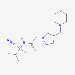 N-(2-Cyano-3-methylbutan-2-yl)-2-[3-(morpholin-4-ylmethyl)pyrrolidin-1-yl]acetamide