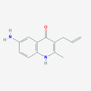 molecular formula C13H14N2O B2751233 3-Allyl-6-amino-2-methyl-quinolin-4-ol CAS No. 339342-51-7