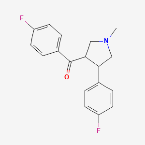 molecular formula C18H17F2NO B2751240 (4-氟苯基)[4-(4-氟苯基)-1-甲基四氢-1H-吡咯-3-基]甲酮 CAS No. 478050-08-7